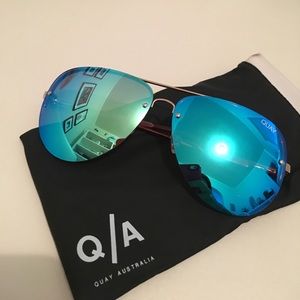 Quay Blue Flash Lens Sunglasses