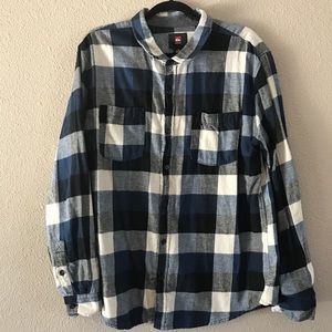 Men's Quiksilver Plaid Button Down, XL