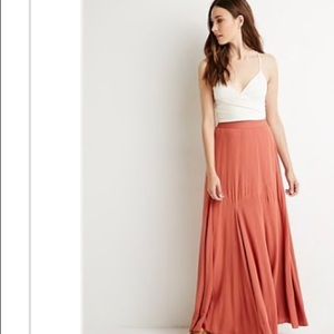 Rose colored maxi skirt