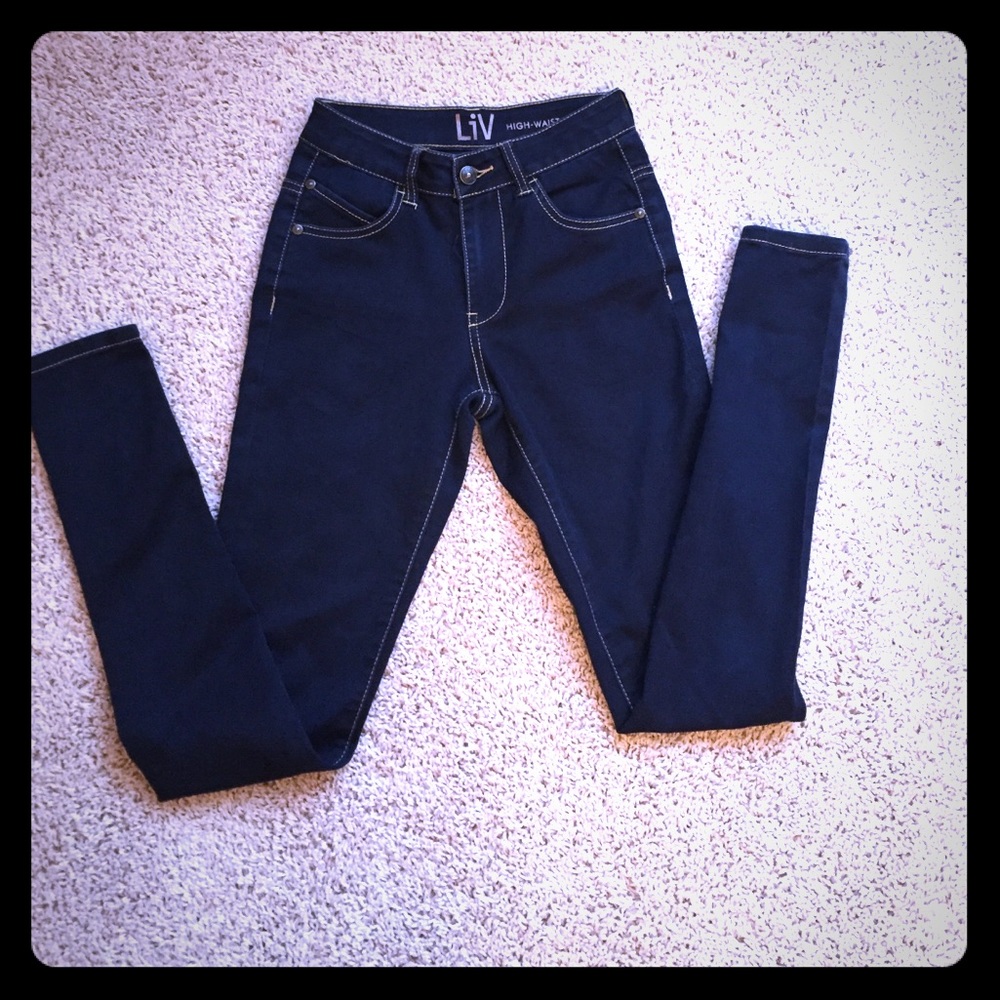 High waisted jeggings.