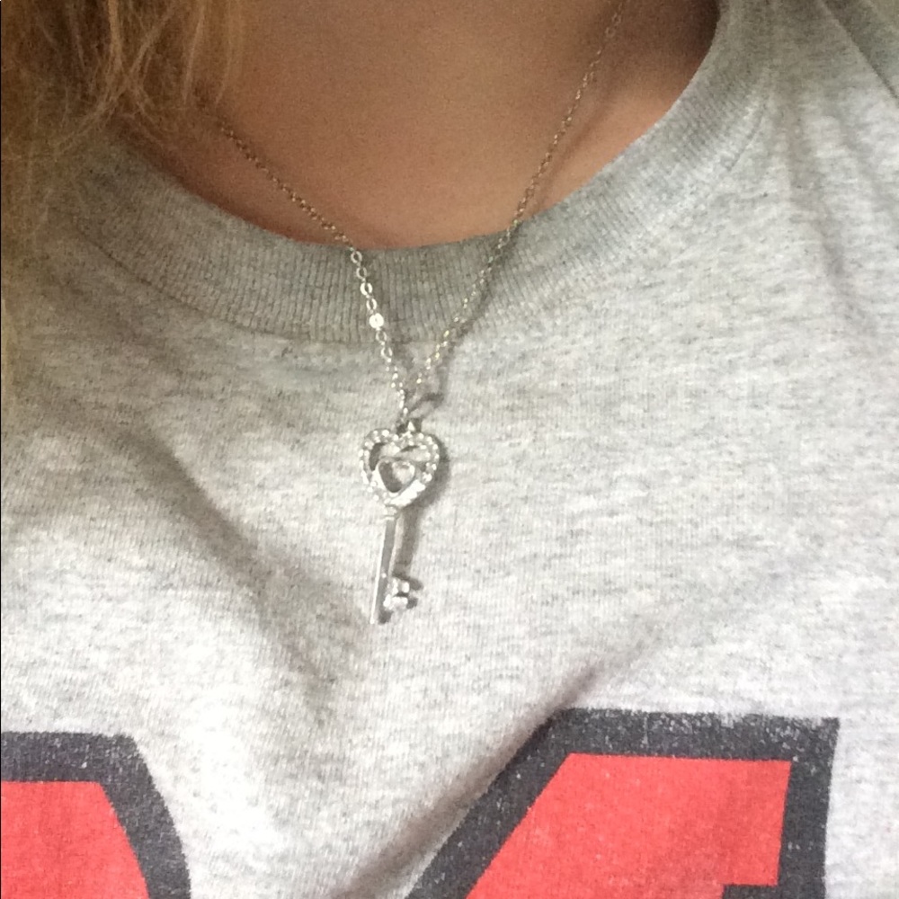 Heart key necklace