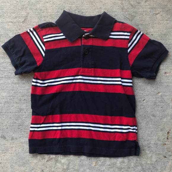 The Children's Place Other - Red and Navy collard tee 3T