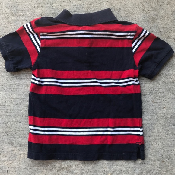 Red and Navy collard tee 3T - Picture 4 of 4