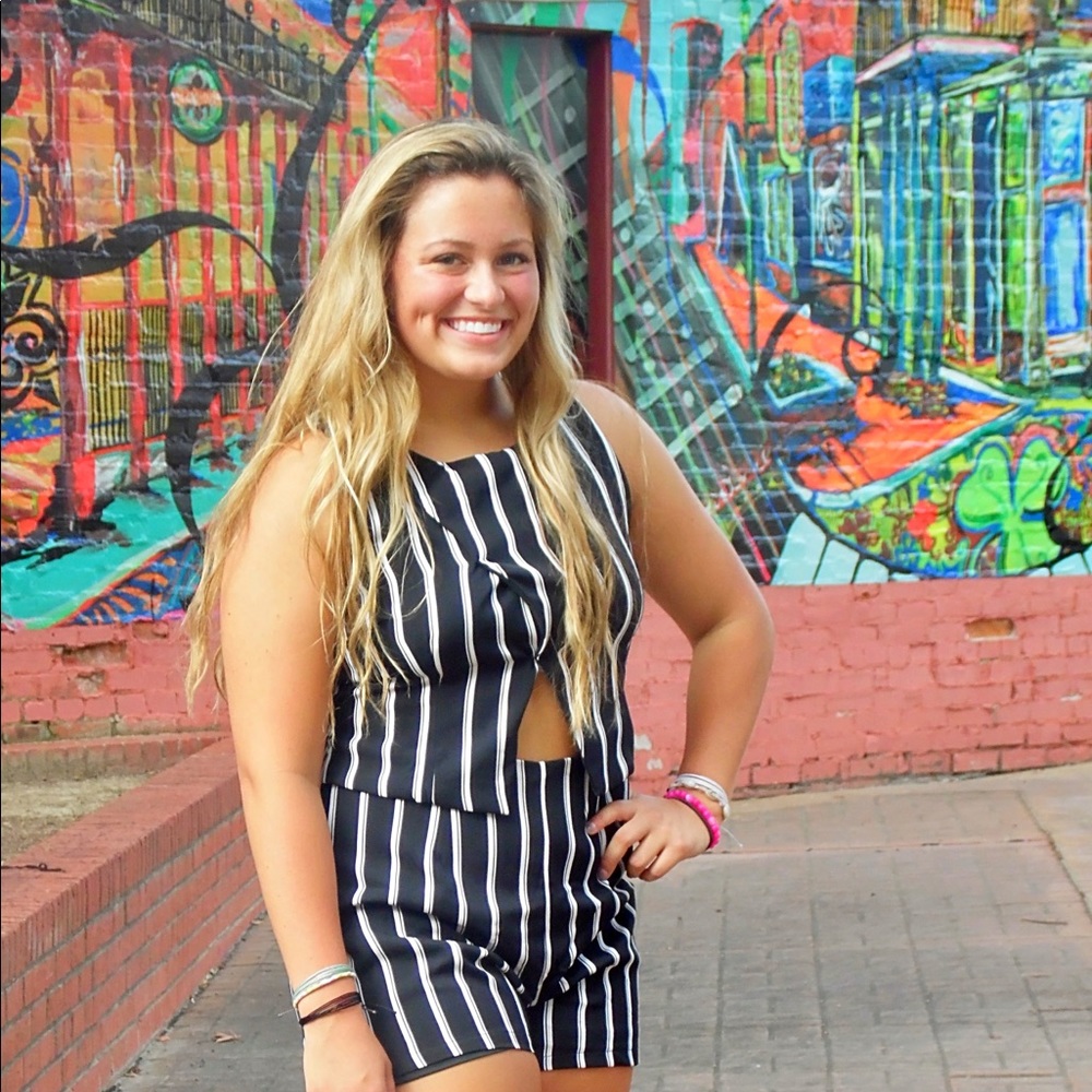 Striped romper