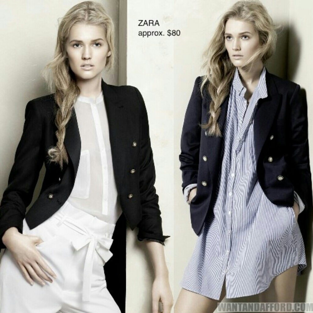 Zara Double Breasted Blazer