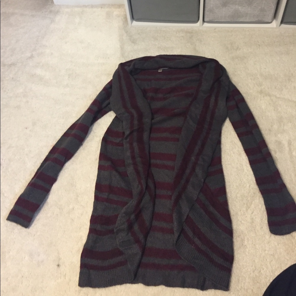 Maroon and Gray cardigan