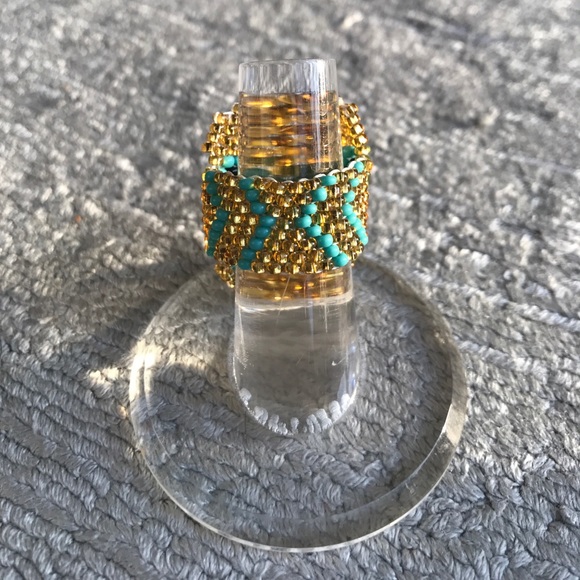 Luche Libre Fighter Masked Beaded Mexican Ring - Picture 6 of 6