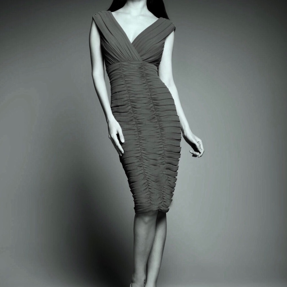 Tadashi Designer Cocktail Dress Navy XS