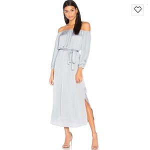 Bardot Off Shoulder Dress in Dove