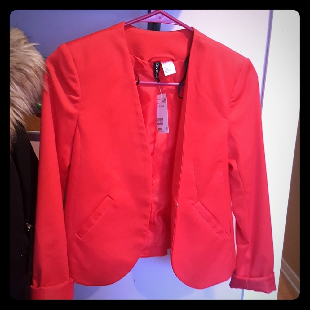 Red H&M blazer