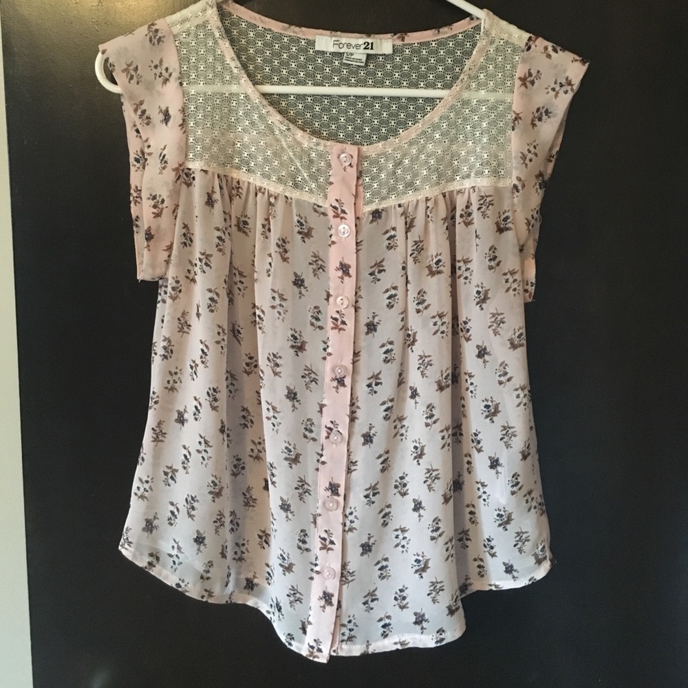 Light pink floral top