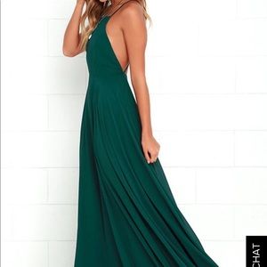 hunter green gown