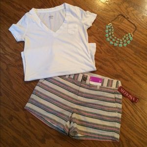 🌞Merona cotton shorts with white Mossimo tshirt🌞