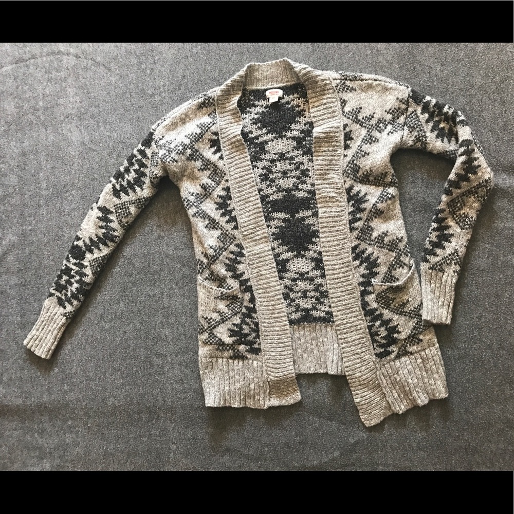 Gray sweater cardigan