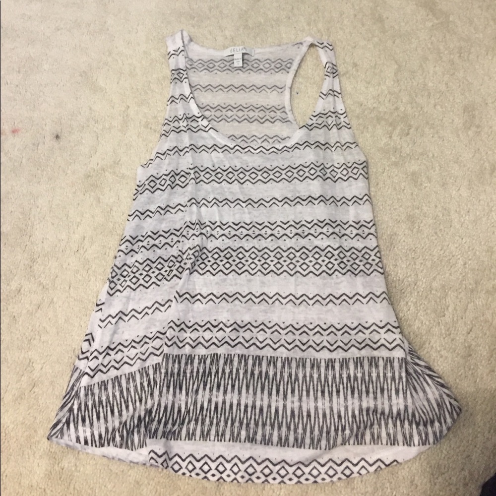 Tribal patterned racerback tank top