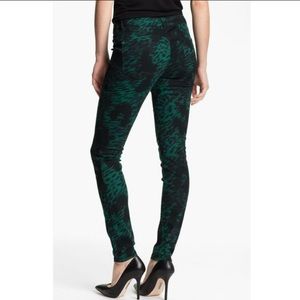 Jessica Simpson leopard printed green jeggins