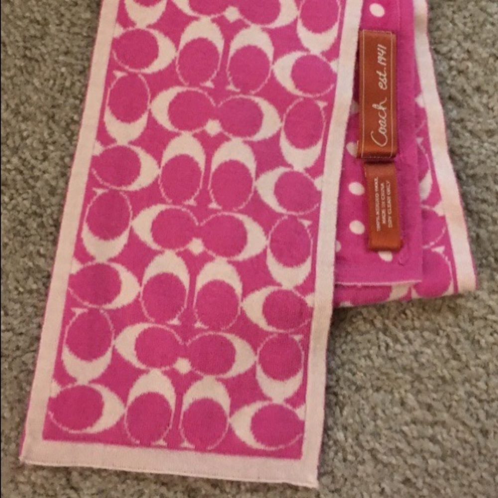 Pink coach scarf