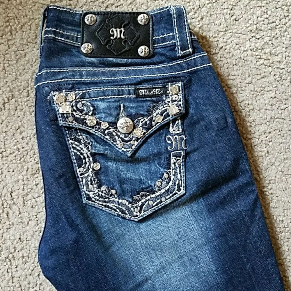 •• Miss Me jeans.  Size 27 Boot cut.