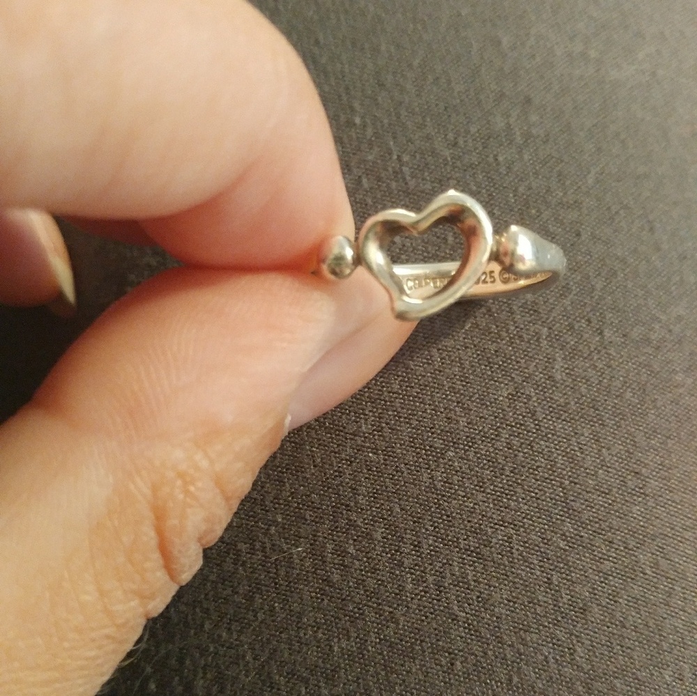 Tiffany and Co Elsa peretti Heart ring sz 6 silver