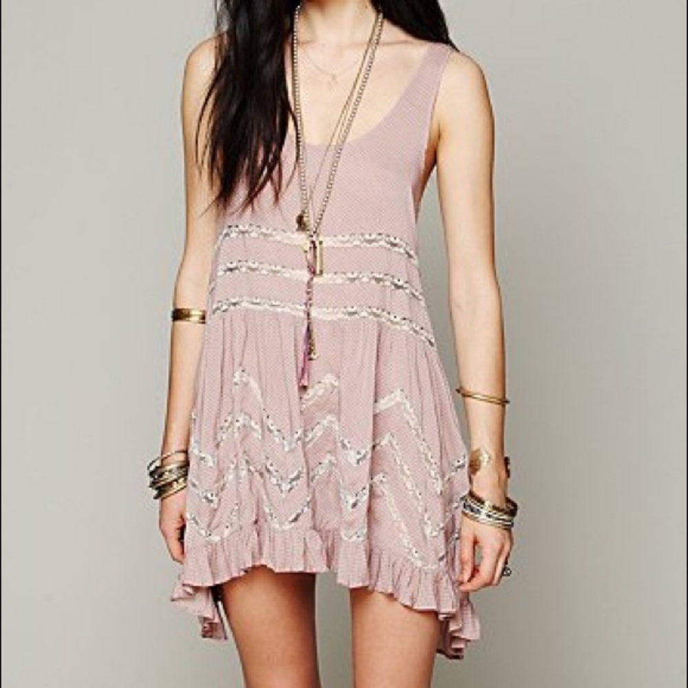 Intimately Free People Voile and Lace Tunic