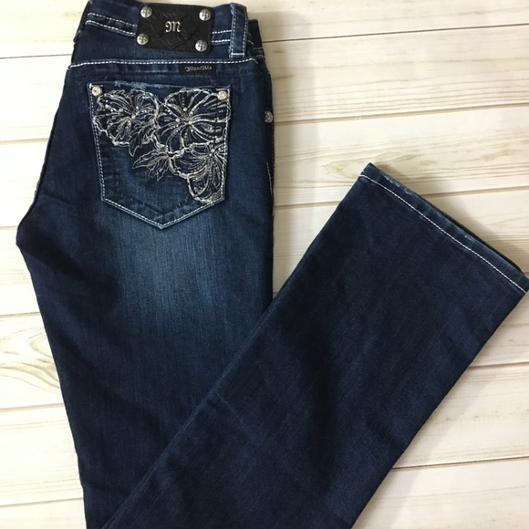 Miss Me Denim - Miss Me JP5473B Distressed Bootcut Jeans Size 30