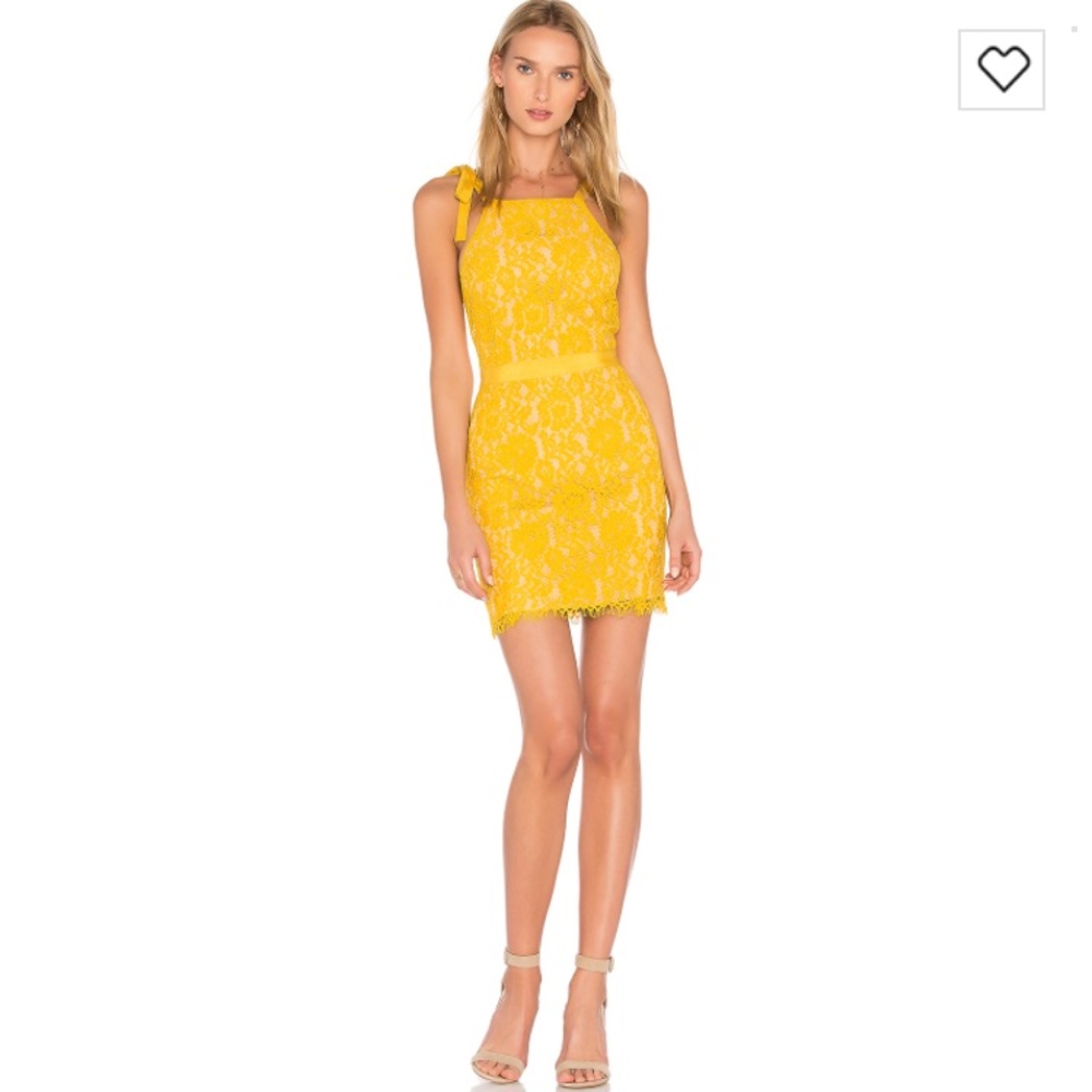 BRAND NEW! Endless Rose Lace Dress in Honey Yellow