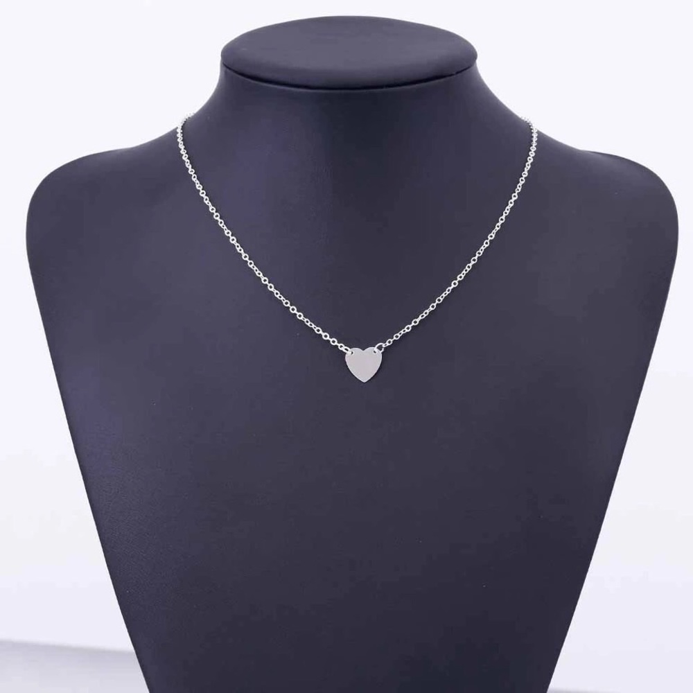 ☀️ Simple Silver Heart Necklace ❤️