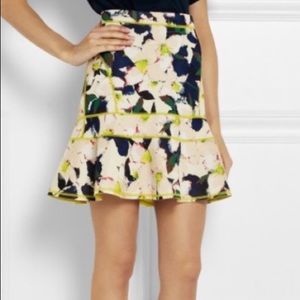 J. Crew floral stitched scuba skirt