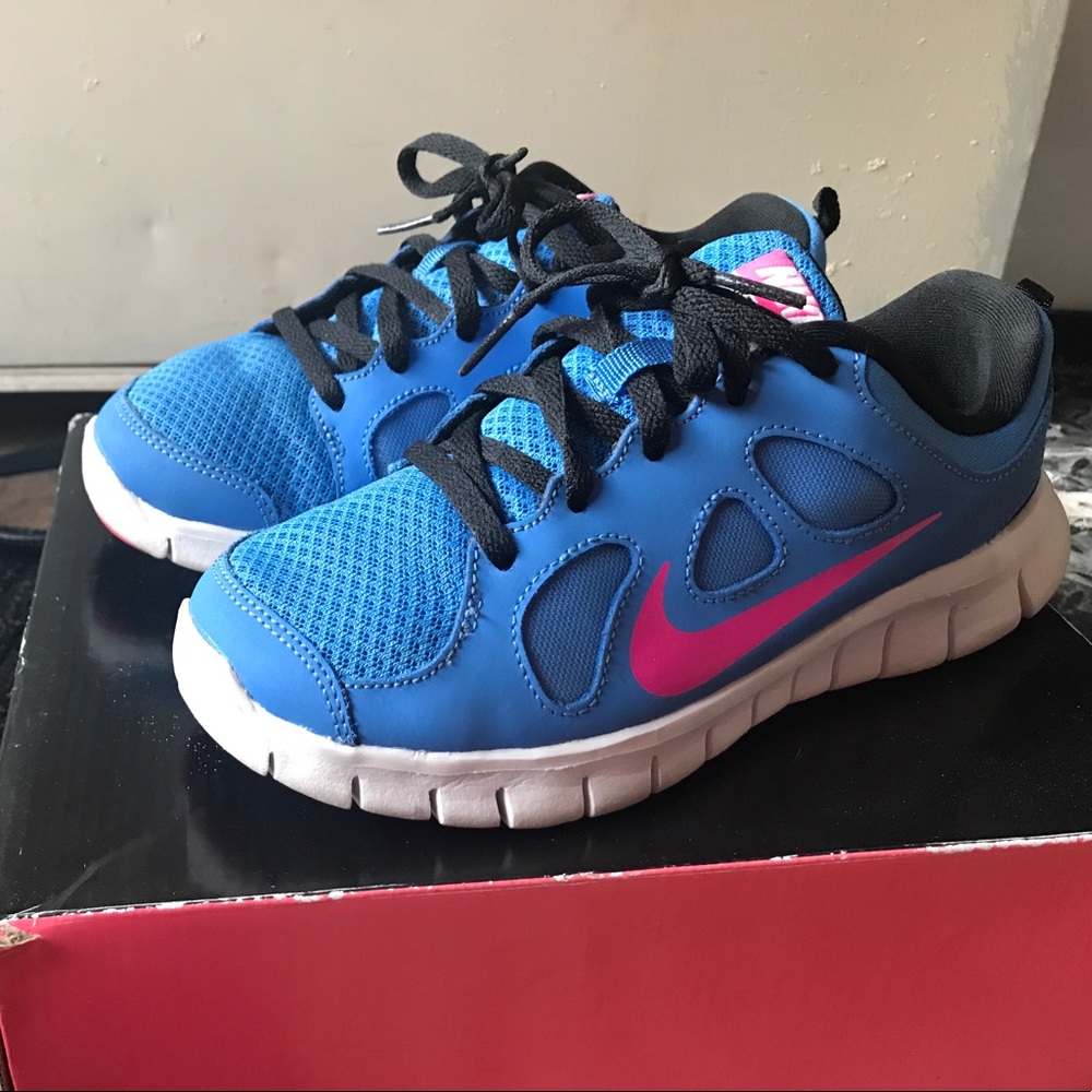 Nike Blue, Pink and White Sneakers