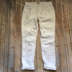 J Crew Slim Broken In Boyfriend White Jeans 26