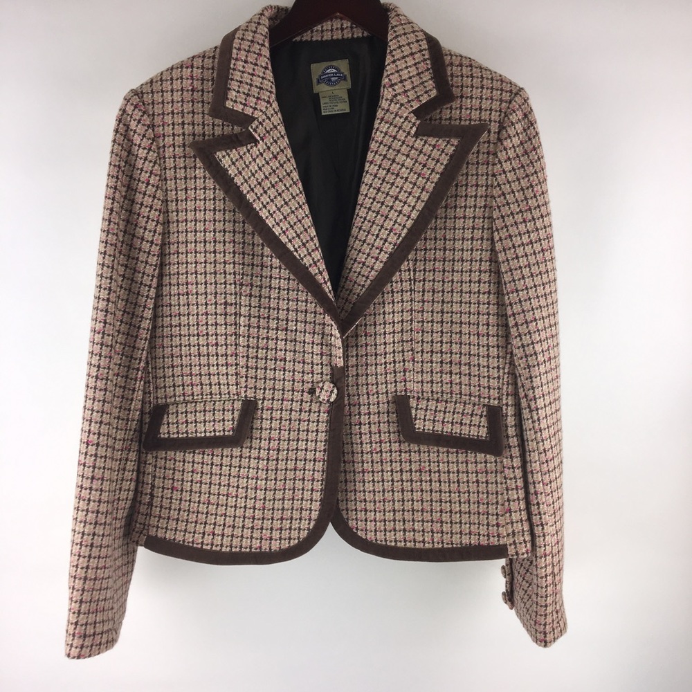 Shaver Lake women's plaid blazer size Large wool