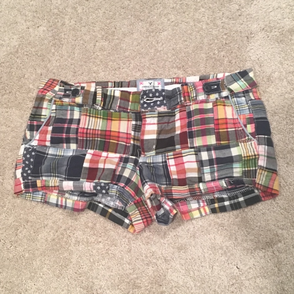 American eagle plaid shorts size 6