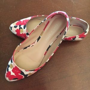 Floral Flats Shoes Sz 9