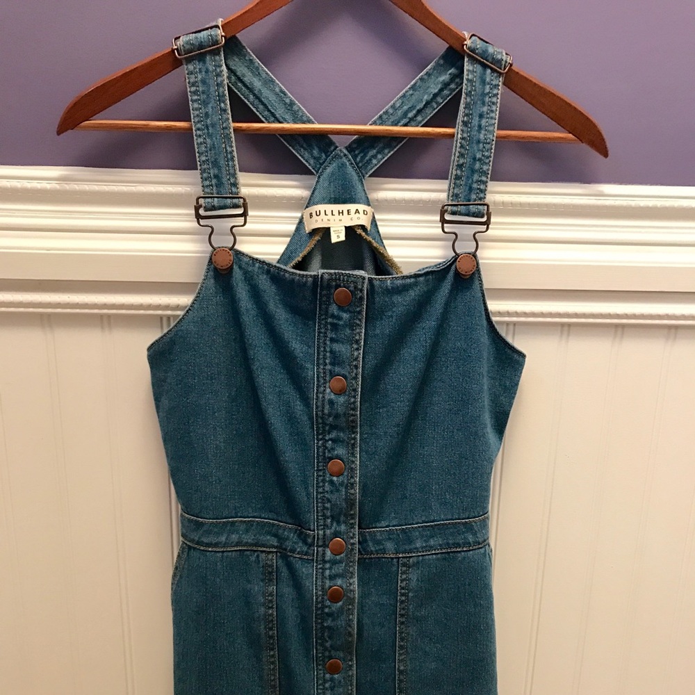 Bullhead Denim Co. Button-Up Overall Dress