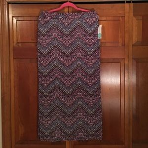 Multi Print Maxi Skirt New with Tags