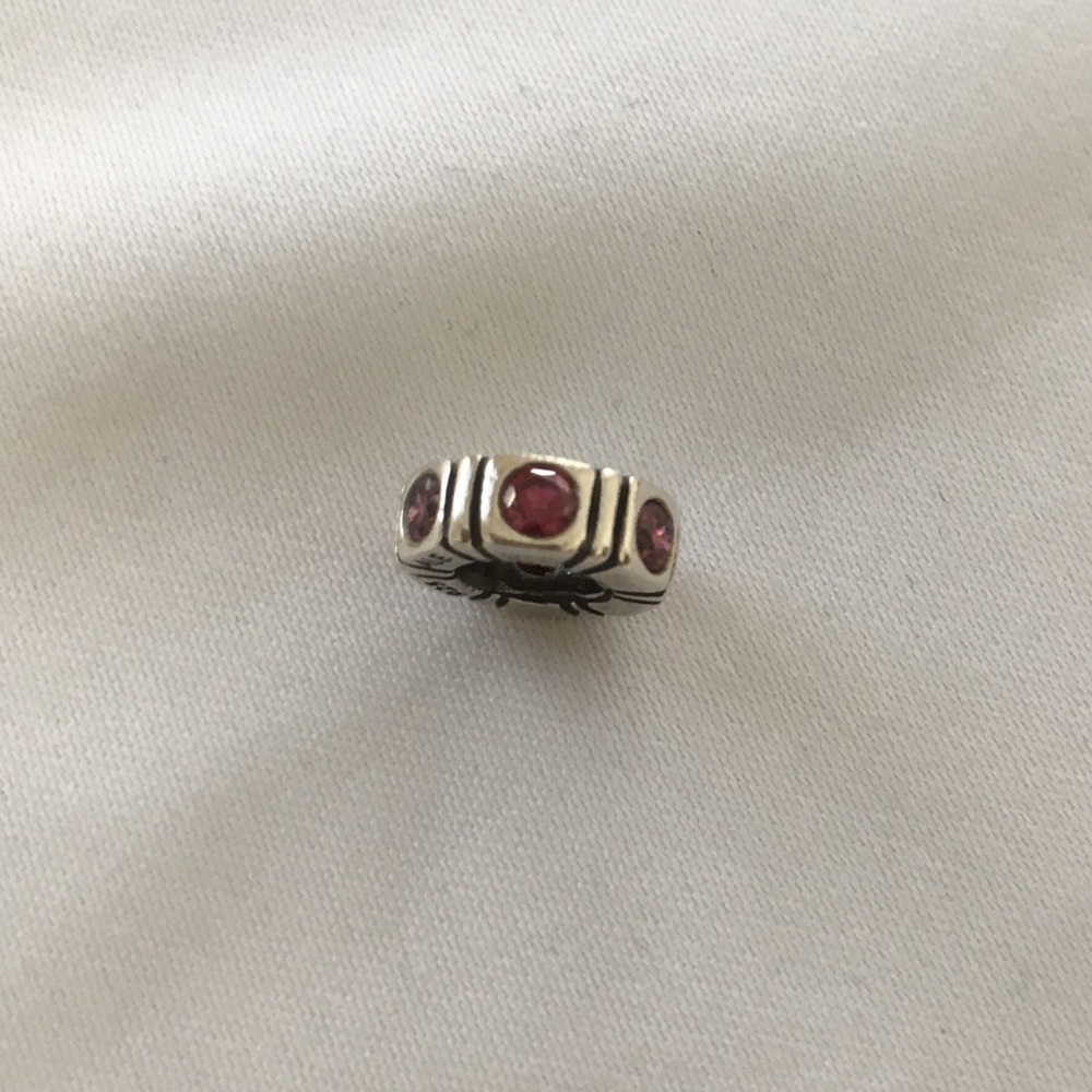 Pandora Trinity Spacer with pink cubic zirconia