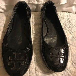Black Patent Tory Burch Flats