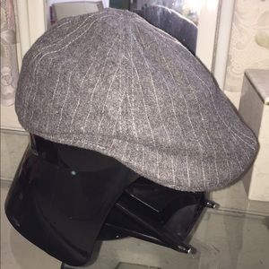 Newsboy cap gray pinstripe