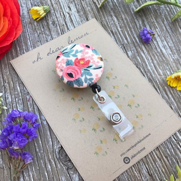 Rifle Paper Co Floral Badge Reel🌼 - Picture 2 of 3