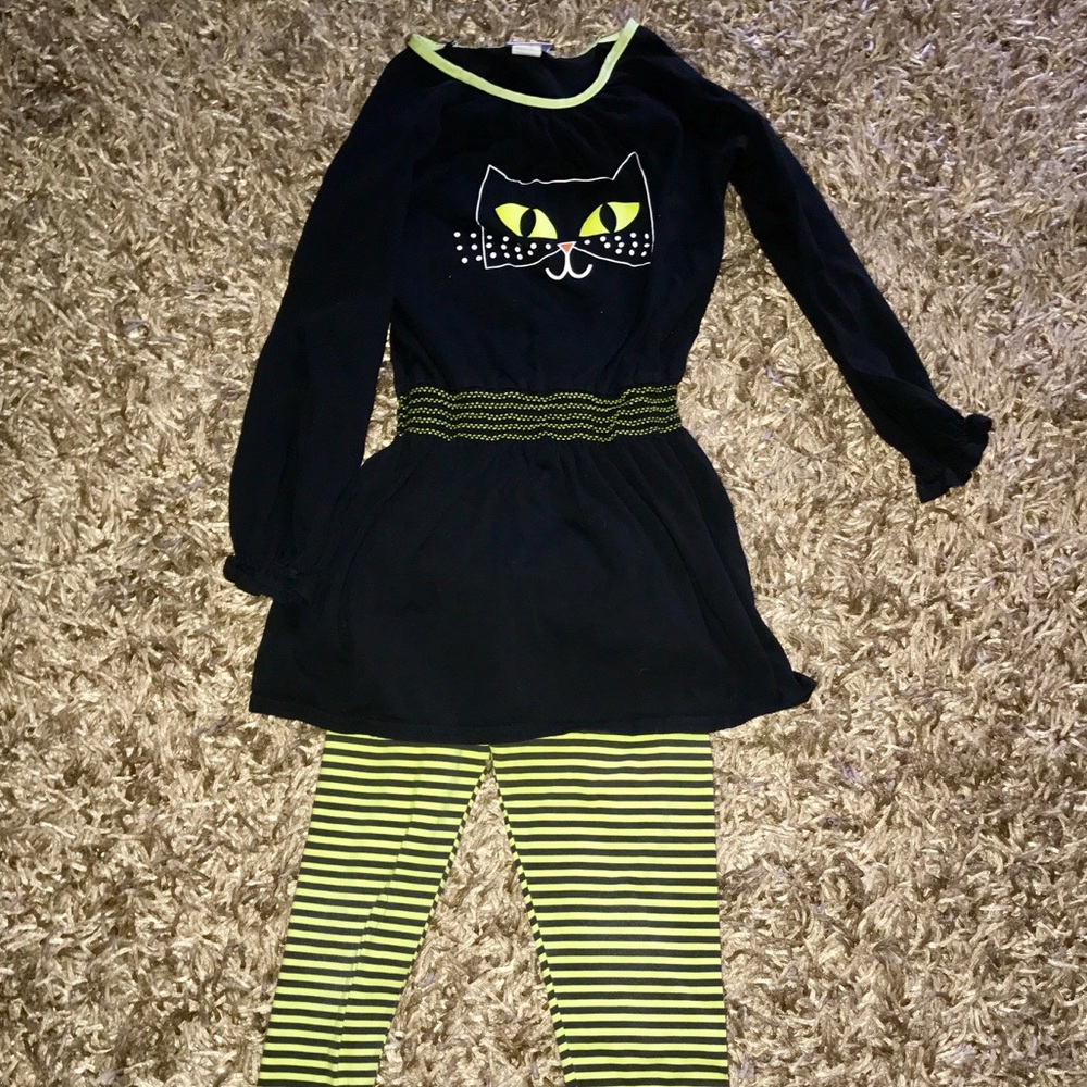 C.W.D. Kids Girls 10/12 Halloween tunic & leggings
