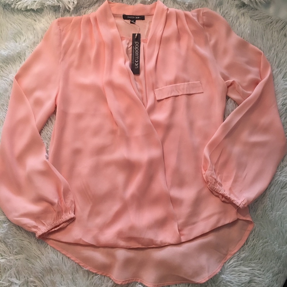Wrap blush blouse