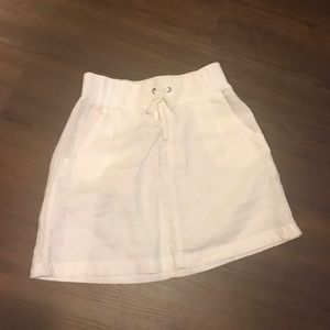 Athleta White Linen Skirt