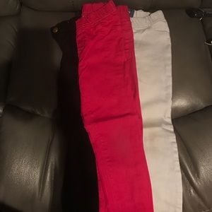 3 pairs of Girls jeggings with adj waistband