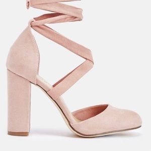 ✅SOLD✅Blush Wrap Around Pumps Nude JustFab