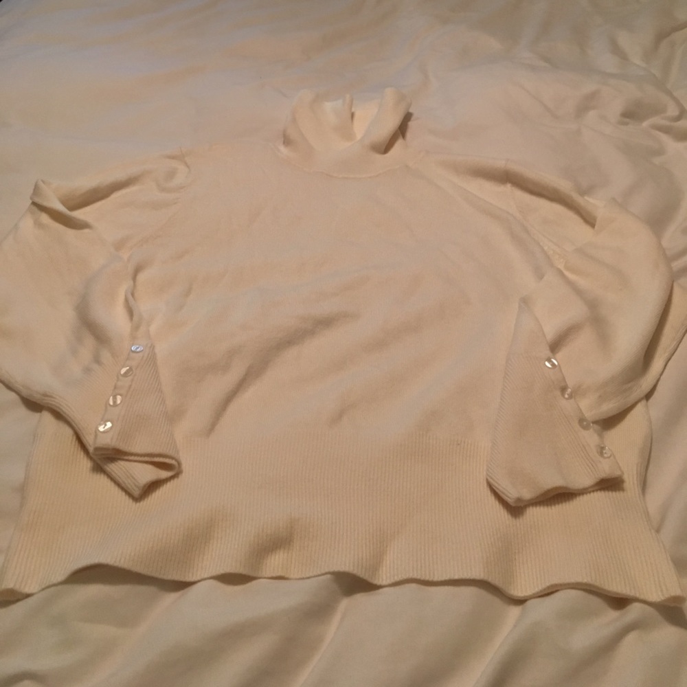 Cream turtleneck sweater