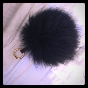 Linda richards fur pom keychain