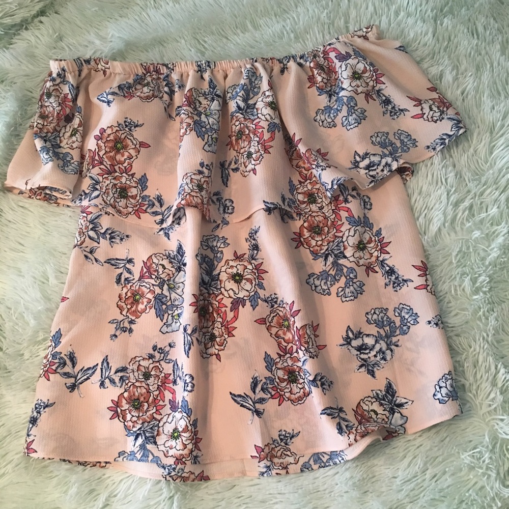 Floral off the shoulder blouse