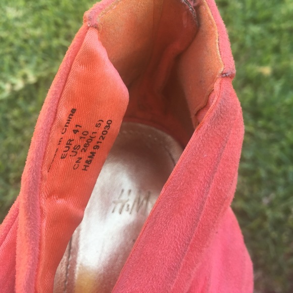 Retro vintage coral pleated sandal with zipper - Picture 6 of 7