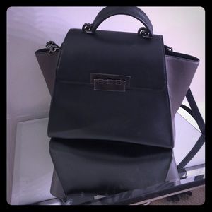 Zac posen black and grey handbag