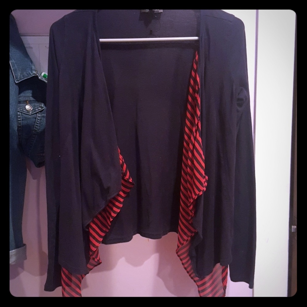 Cardigan with striped detail